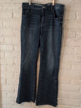 Pilcro High Rise bootcut flared Button Jeans - Classic Denim